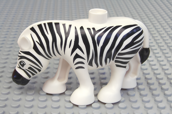 Зебра Lego Duplo  Duplo Zebra, Smooth White Mane bb0794pb01 U